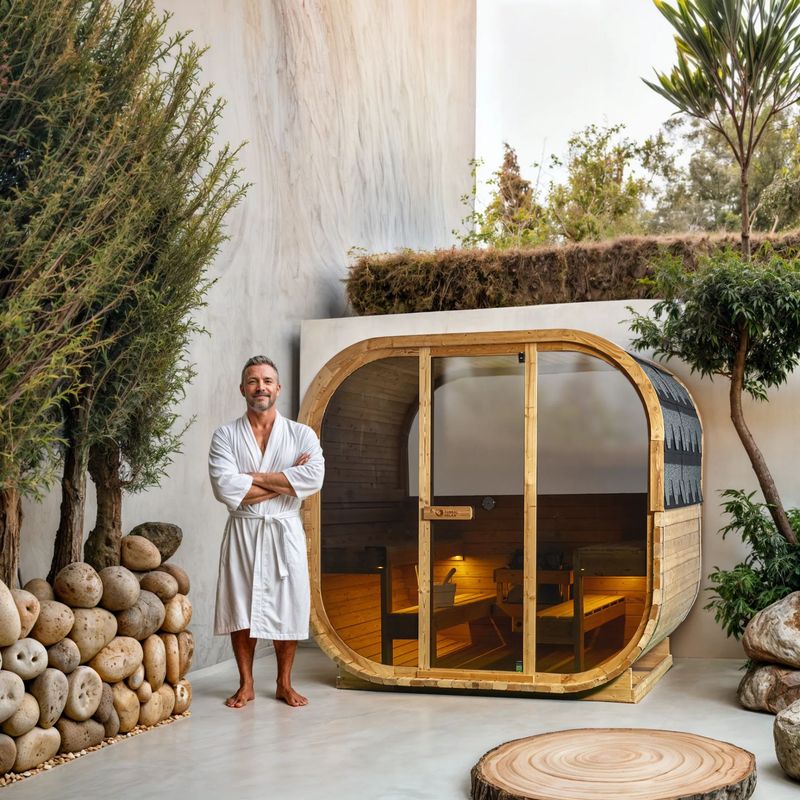 DHARANI CUBE Sauna exterior vapor 6 personas