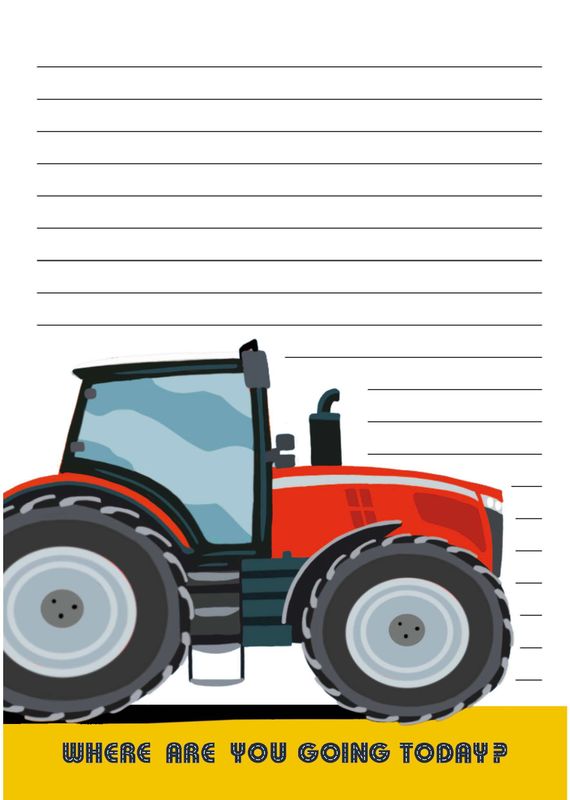 Tractor Notepad Tractor Notepad