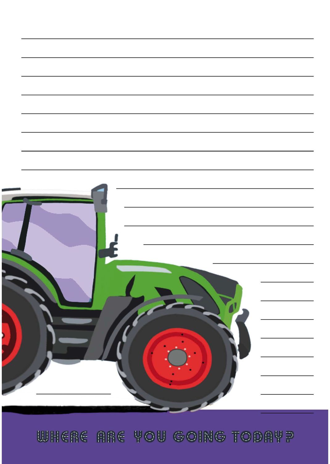 Tractor Notepad Tractor Notepad
