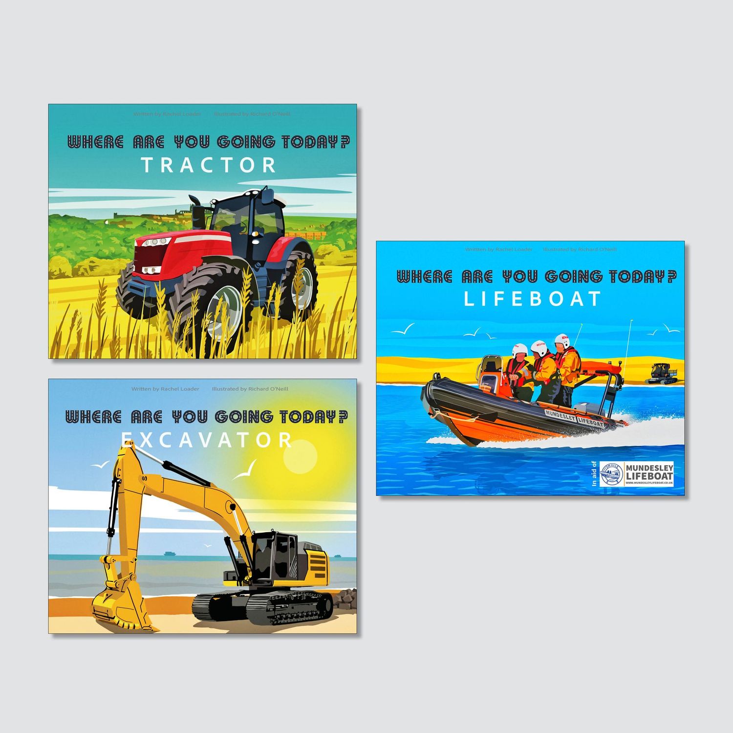 Land, coast, sea set