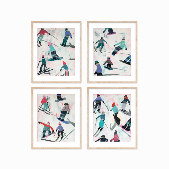 Slope Party Prints - Set of 4