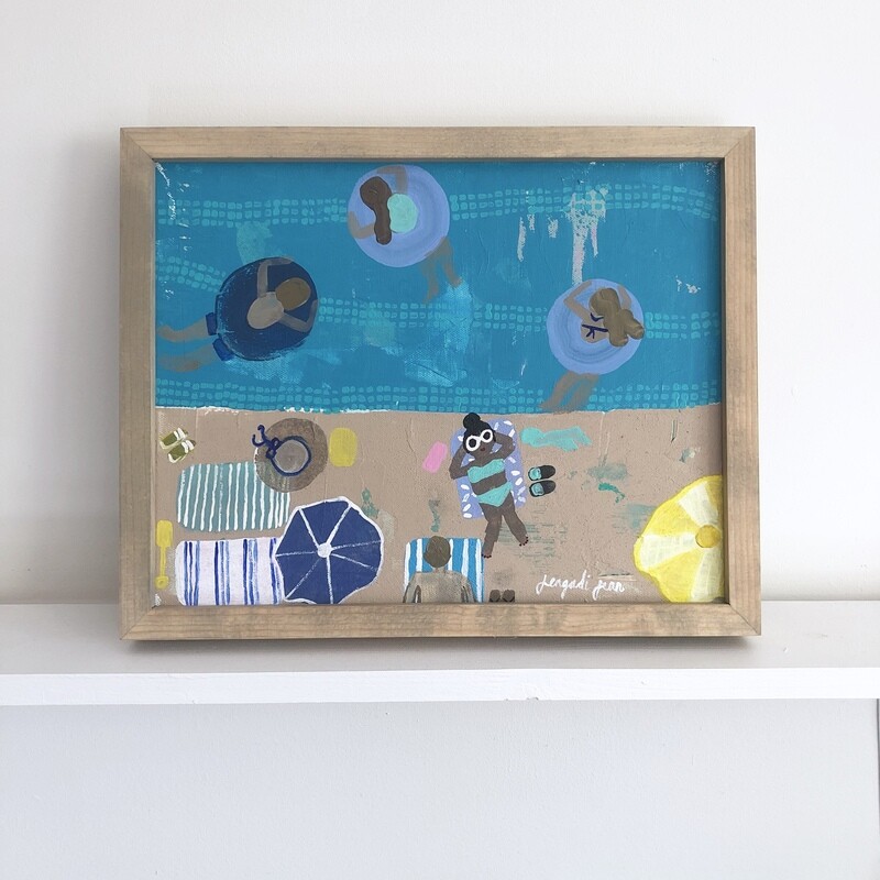 Swimmers in Solidarity (11x14) Framed