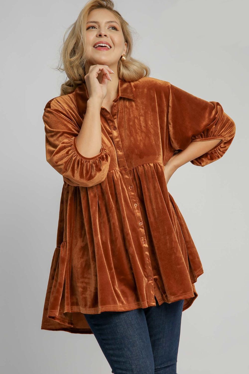 Tiered Back High Low Shirt