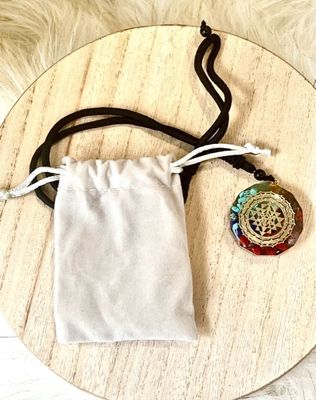 7 Chakras Orgonite Crystal Pendant Necklace