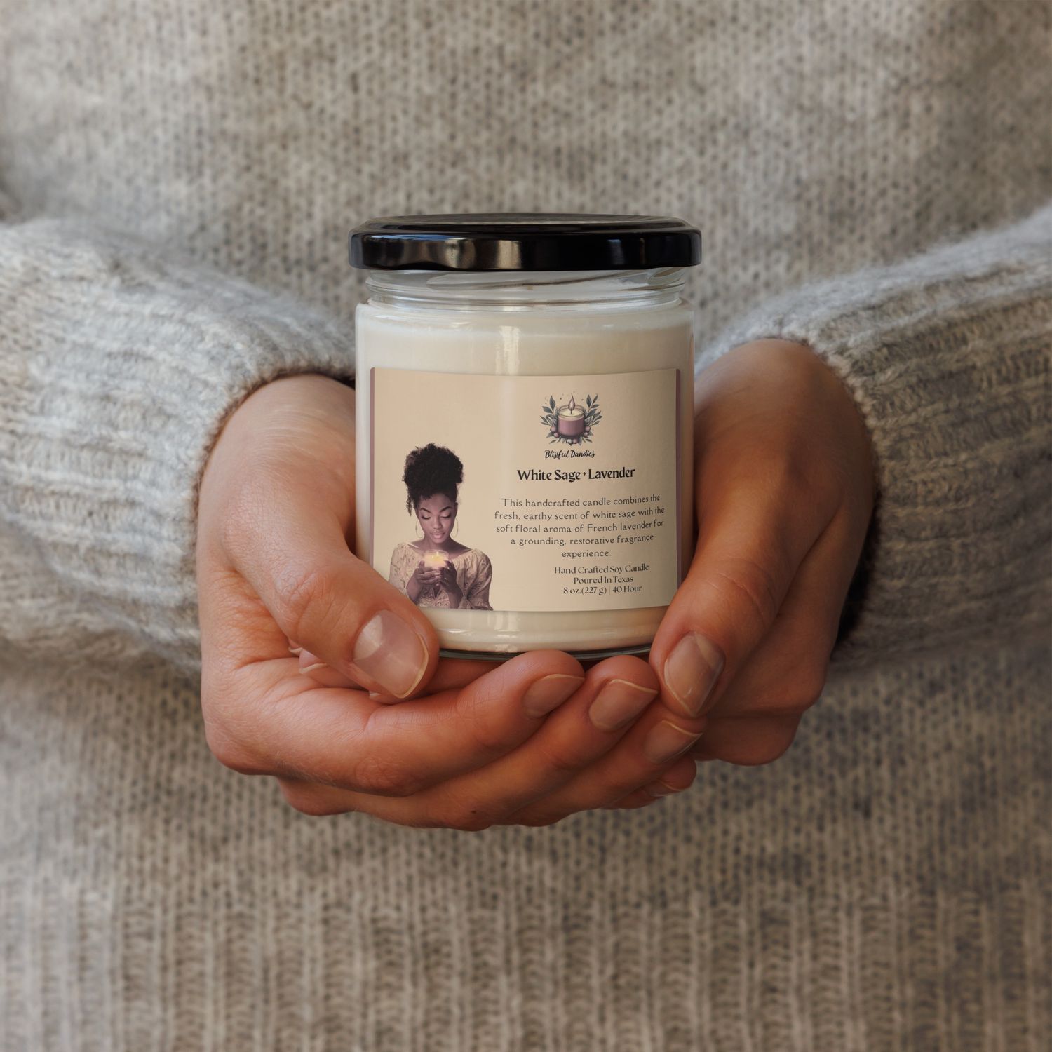 White Sage + Lavender Soy Candle