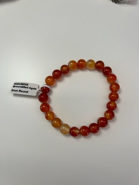 Armband bruin en rood agaat