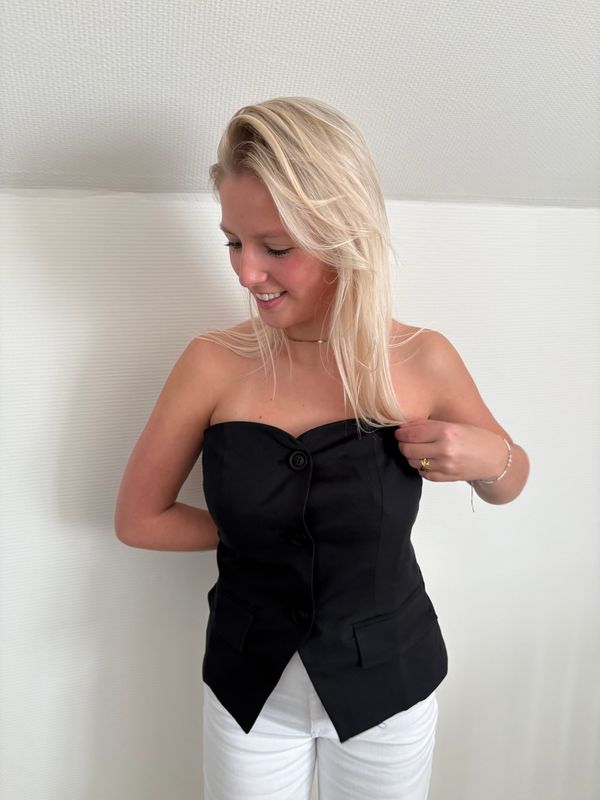 Business casual top black M