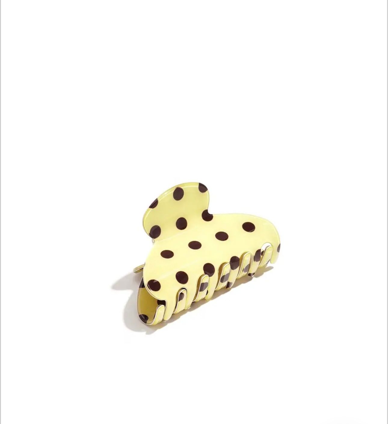 Polka hairclip butteryellow