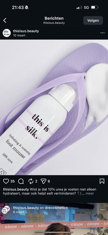 This is silk voetmousse