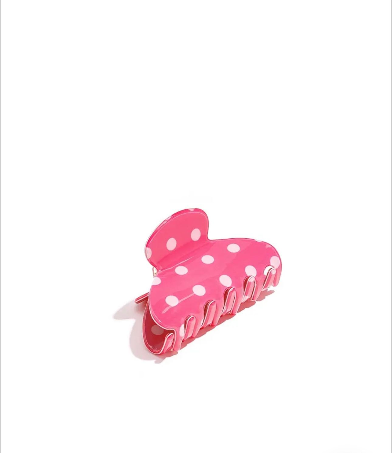 Polka hairclip pink