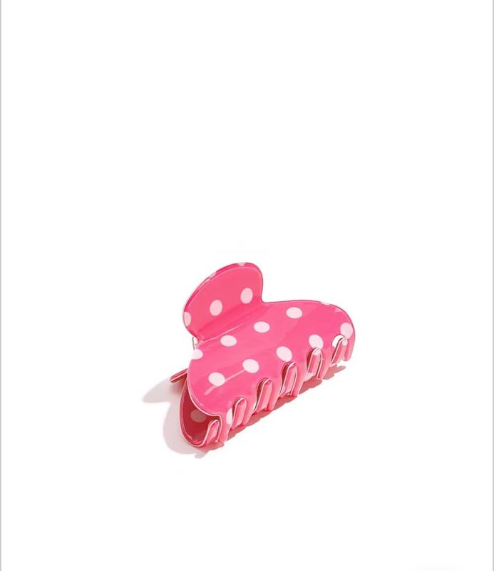 Polka hairclip pink