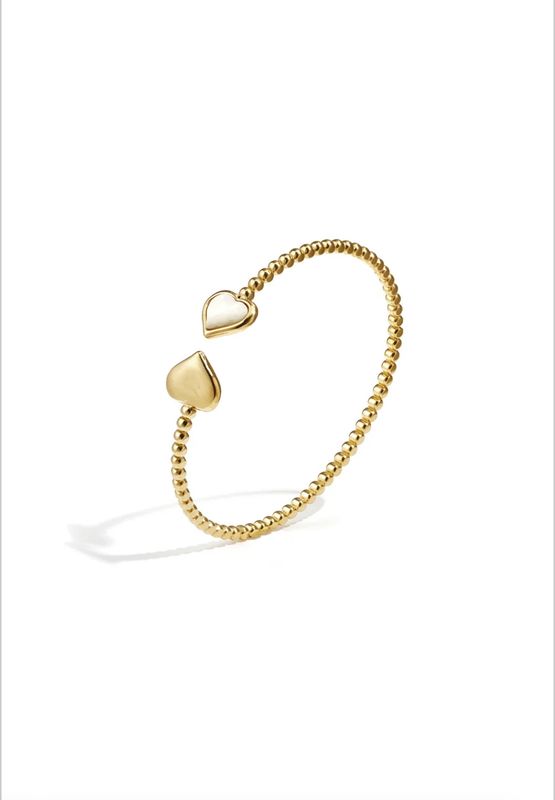 Cuff armband hartjes