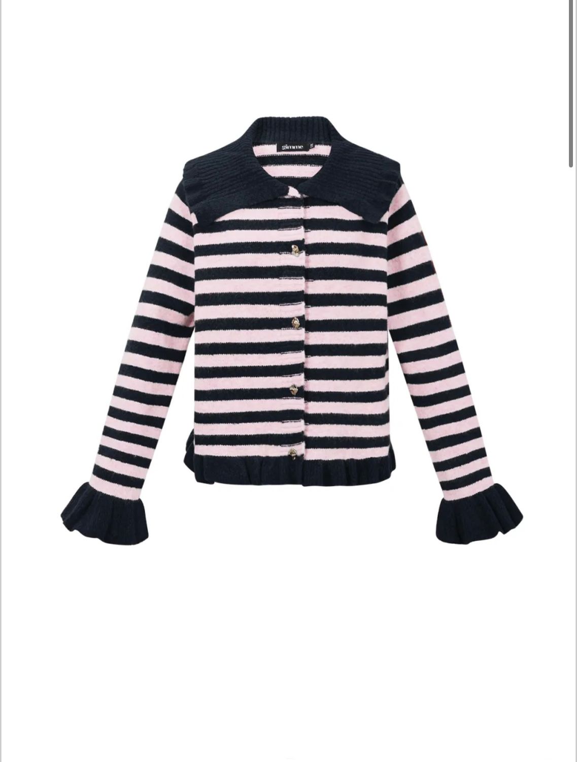 Striped sweater navy pink L/XL