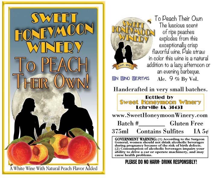 To Peach Their Own, Riesling with Peach - Sweet Honeymoon , Iowa