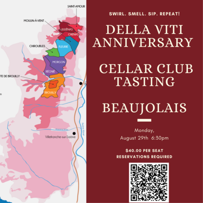 Monday Cellar Club Tasting - Beaujolais Crus - August 29 6:30pm