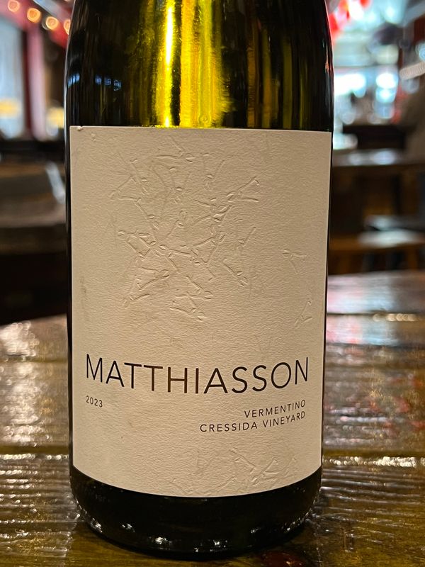 Matthiasson Cressida Vineyard Vermentino - Los Carneros, CA