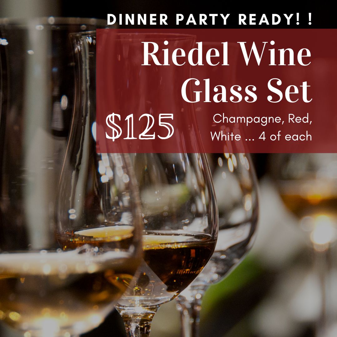 Riedel glassware 12 pack - limited quantity!
