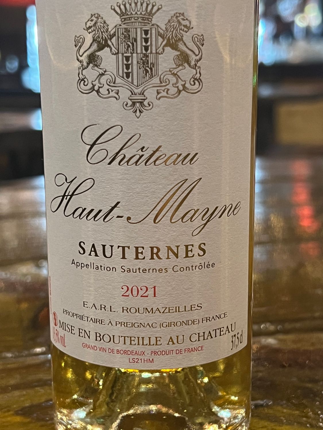 Chateau Haut-Maynes Sauternes - Bordeaux, France