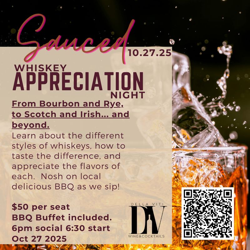 MONDAY CELLAR CLUB - Whiskey Appreciation Night October 27th, 6pm