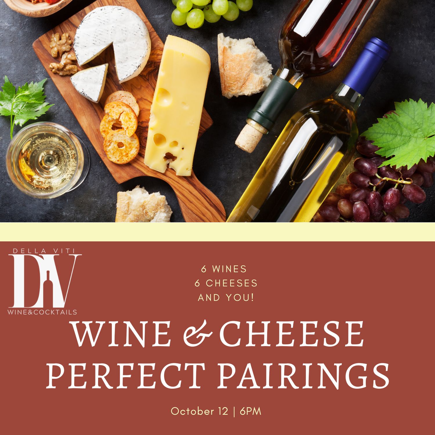 Monday Cellar Club - Perfect pairings - Wine and Cheese 10/12/26