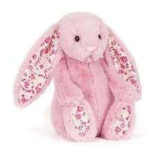 Jellycat Króliczek LUX Różowy z Kwiecistymi Uszami 31 cm