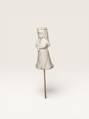 Topper komunijny – dziewczynka z świecą