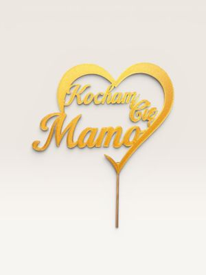 Topper Kocham Cię Mamo z sercem