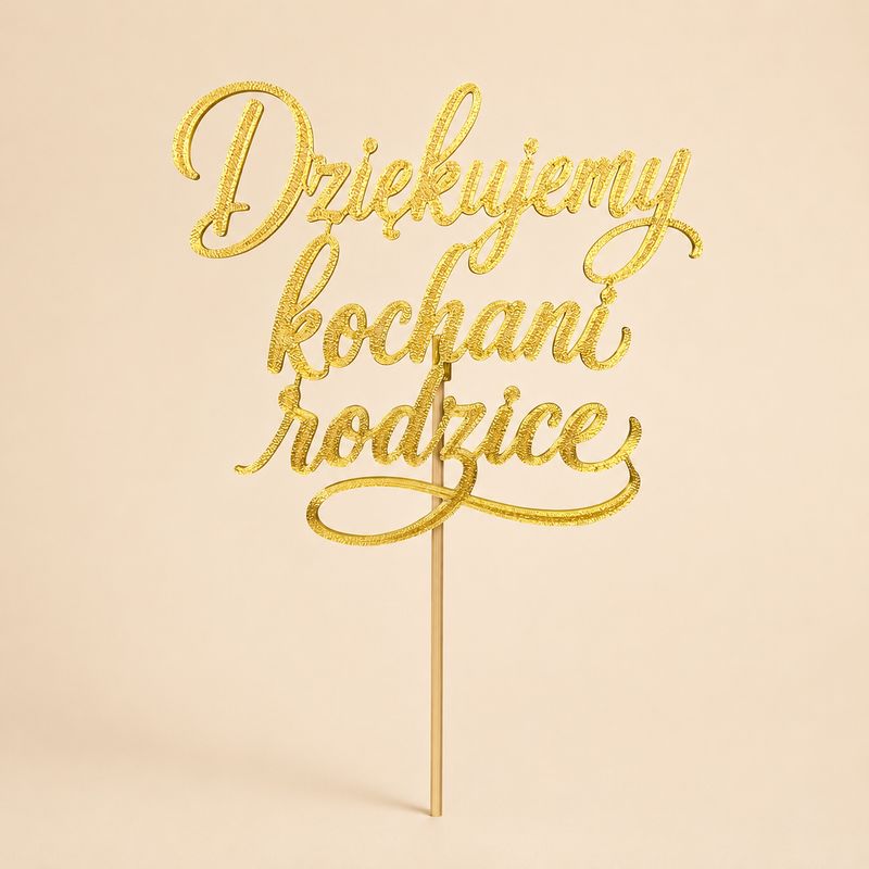 Topper Dziękujemy Kochani Rodzice - napis