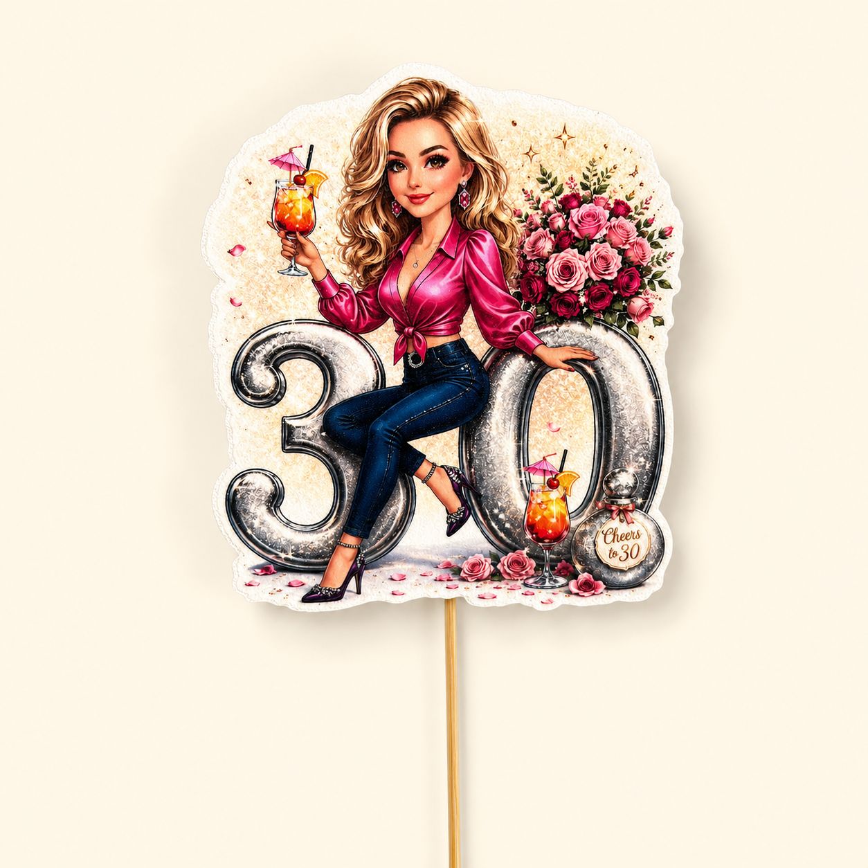 Topper „30” dla kobiety