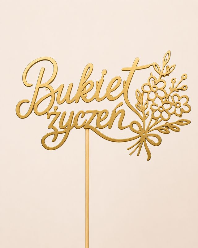 Topper Bukiet życzeń - napis