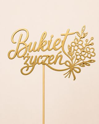 Topper Bukiet życzeń - napis