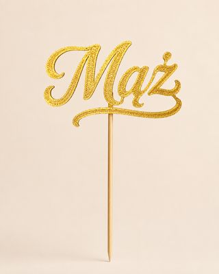 Topper Mąż - napis