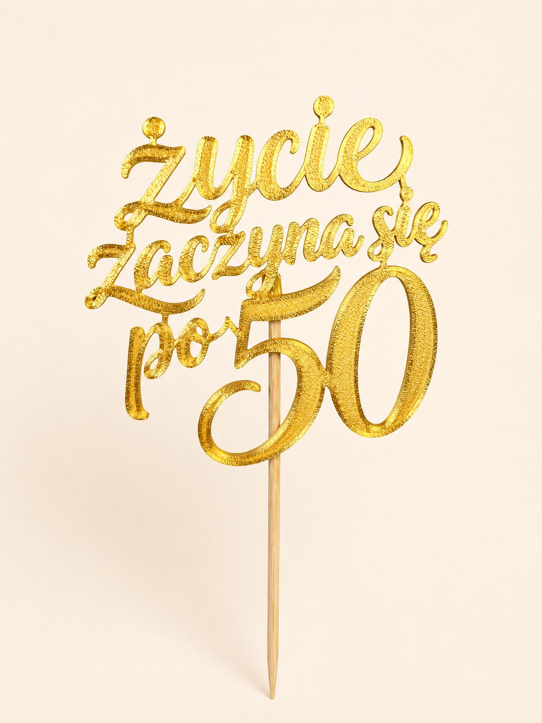 Topper życie zaczyna się po 50 - napis