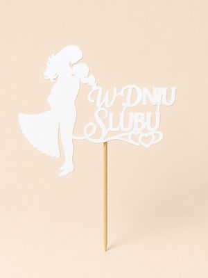 Topper W dniu Ślubu - napis
