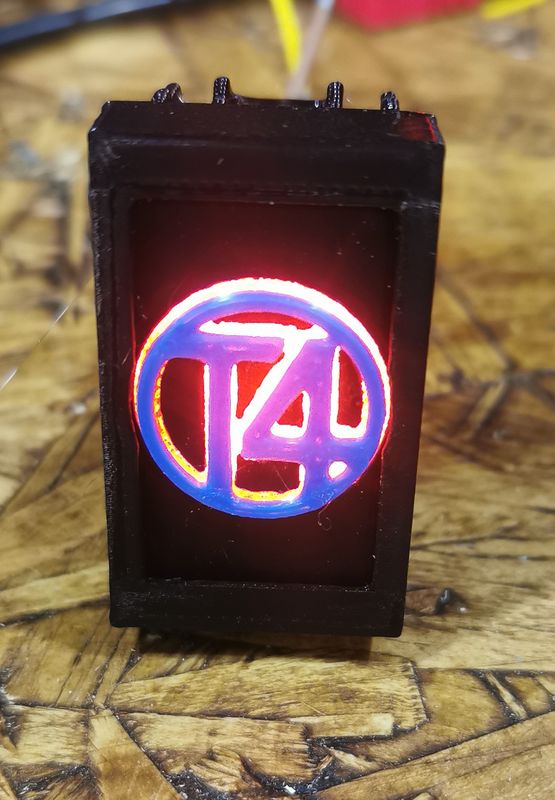 BLUE (DARK) Illuminated T4 Switch Blank
