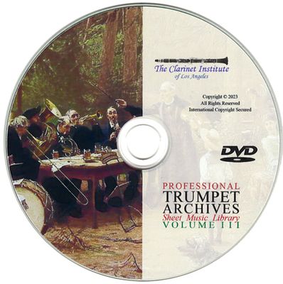 Trumpet Sheet Music Archive  -  ​Volume 3 Disk or Flash Drive