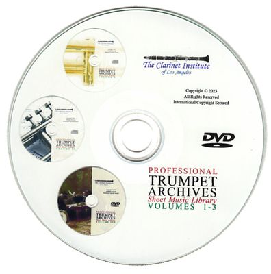 Trumpet Sheet Music - All 3 Archives Disk or Flash Drive