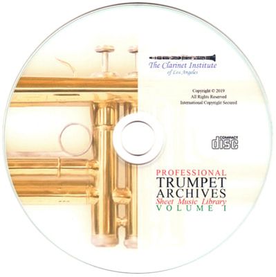 Trumpet Sheet Music Archive - ​​Volume 1 Disk or Flash Drive