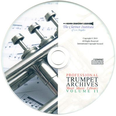 Trumpet Sheet Music Archive  -  ​Volume 2 Disk or Flash Drive