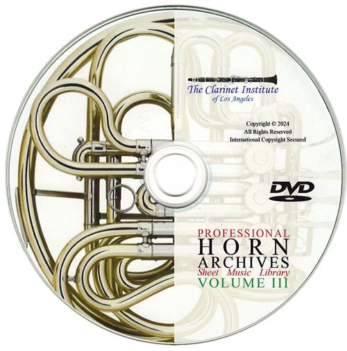 French Horn Sheet Music Archive  -  ​Volume 3 Disk or Flash Drive