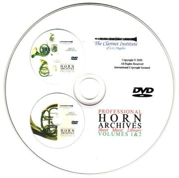 French Horn Sheet Music - Volumes 1 and 2 Disk or Flash Drive