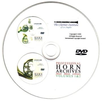 French Horn Sheet Music - Volumes 1 - 4 Disk or Flash Drive