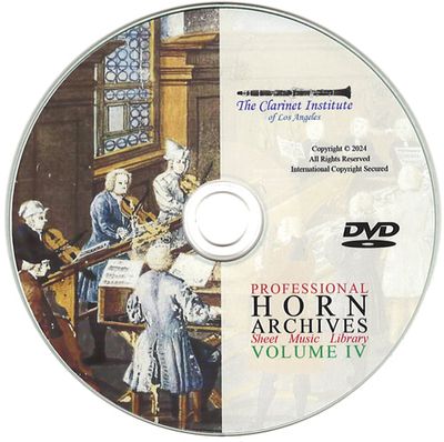 French Horn Sheet Music Archive  -  ​Volume 4 Disk or Flash Drive