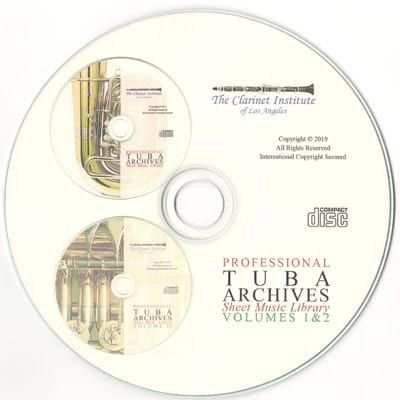 Tuba Sheet Music - Volumes 1 - 2 Disk or Flash Drive