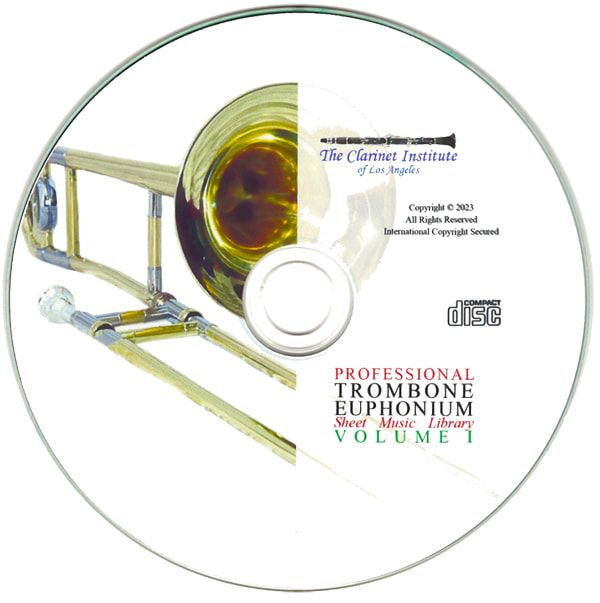 Trombone/Euphonium Sheet Music Archive, Volume 1  Disk or Flash Drive