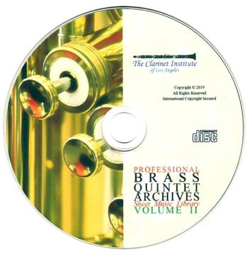 Brass Quintet Sheet Music, Vol. 2 Disk or Flash Drive