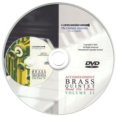 Sound Files for the Brass Quintet, Vol. 2 Disk or Flash Drive