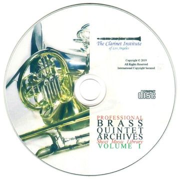 Brass Quintet Sheet Music, Vol. 1 Disk or Flash Drive