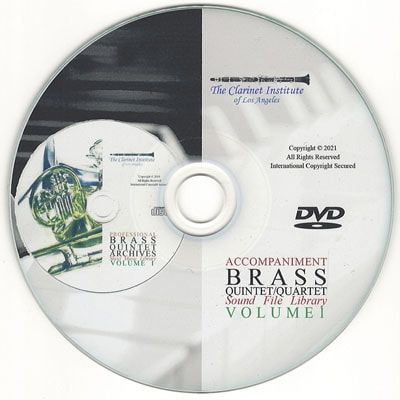 Sound Files for the Brass Quintet/Quartet, Vol. 1 Disk or Flash Drive