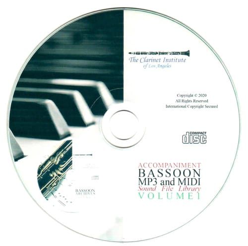 Bassoon Sound Files Archive, Vol. 1 Disk or Flash Drive